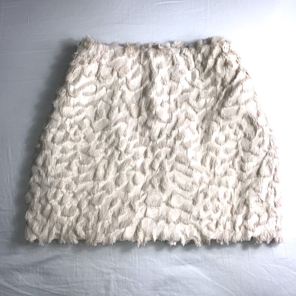 H&M | Leopard Satin & Fur Texture Skirt